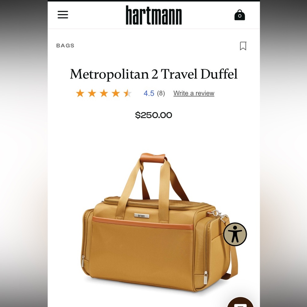Hartmann Metropolitan 2 Travel Duffel In Safari